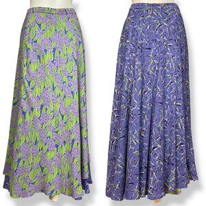 Sarah Arizona Skirt Reversible Rayon Hippie Boho Floral Abstract Size Size Small